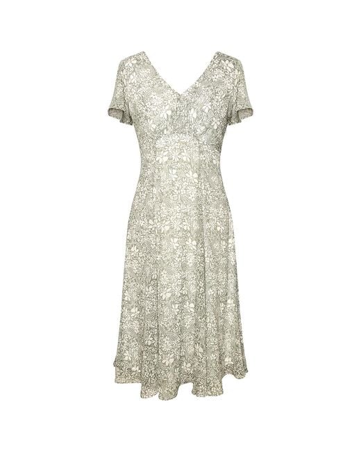 Alie Street London Green Neutrals Miranda Dress Botanical