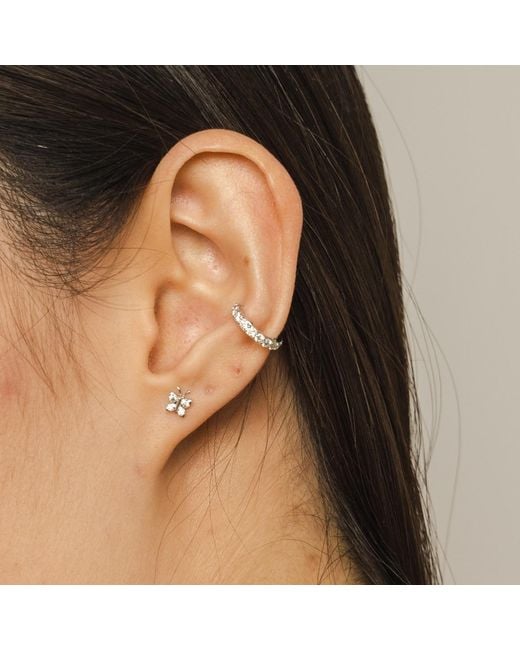 BLOOMTINE | Earth Angel HQ White Illuminess Premium Sterling Single Ear Cuff