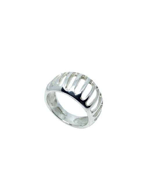 Tg-Jewellery by Tamara Gervasio Metallic Egg Shape Grill Band Ring