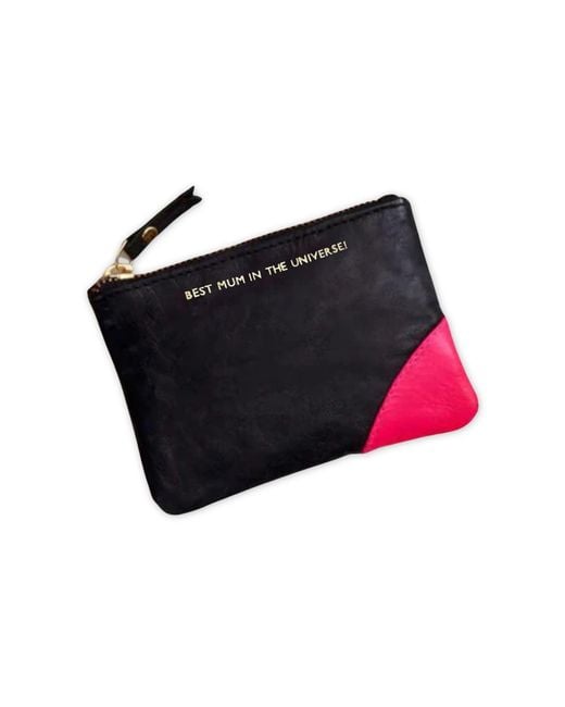VIDA VIDA Black Leather Coin Purse