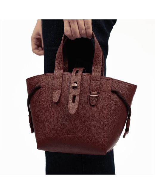 Hamel Atelier Red Spiga Leather Tote Bag