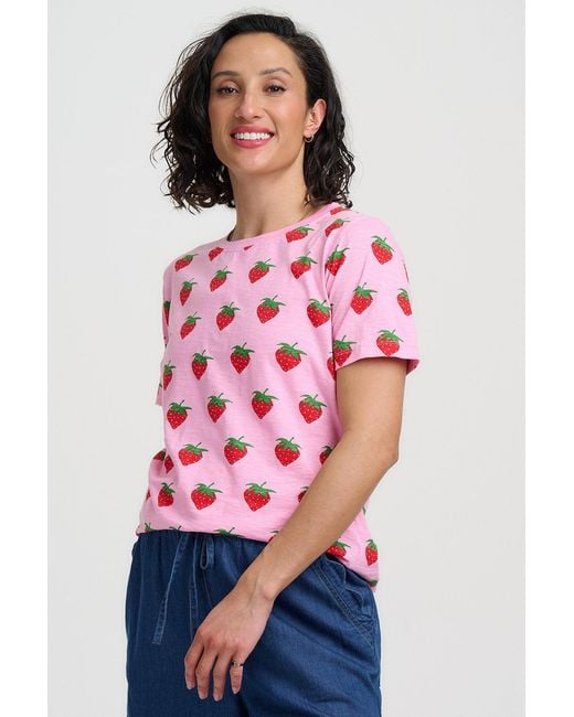 Sugarhill Pink Maggie T Shirt Strawberries