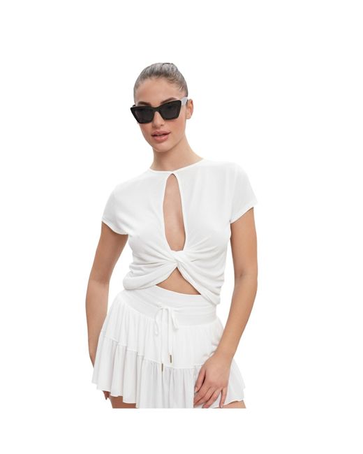 Altra Volta White Open-Back Twist Tee