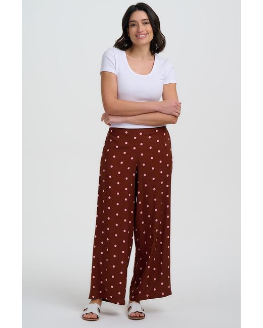 Sugarhill Brown Patsy Palazzo Trousers, Polka