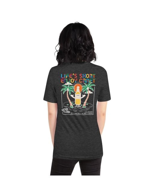 Anchor and Crew Black Heather Enjoy Craft Dial-A-Local Organic Cotton T-Shirt