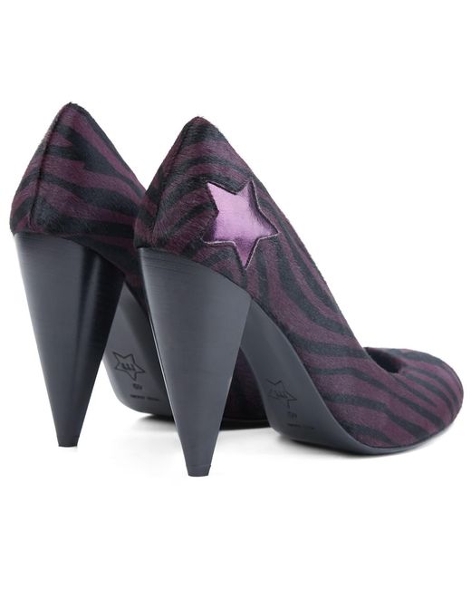 Rosamund Muir London Blue India & Zebra Print Calf Hair With Star Heels