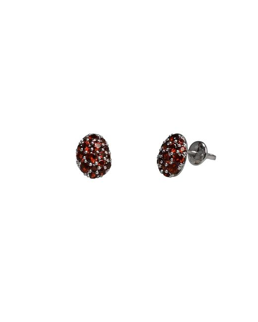Onia Metallic Pave Garnet Studs
