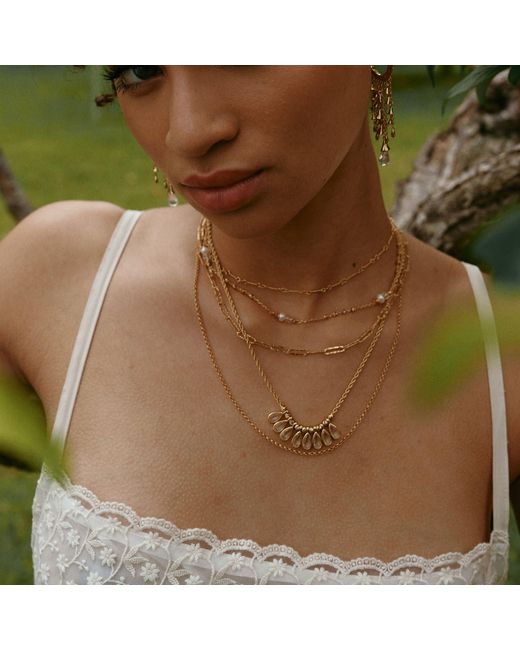 Retro Chic White Aeolian Echo Necklace Set