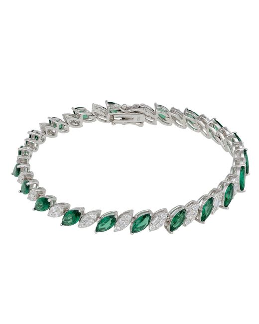 Latelita London Metallic Viscountess Tennis Bracelet Emerald
