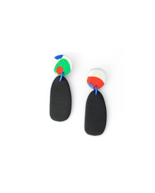 By Chavelli Multicolor Miro Abstract Drop Earrings