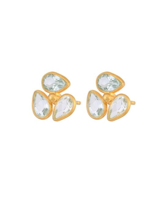 Opium Jewels Metallic Lotus Studs