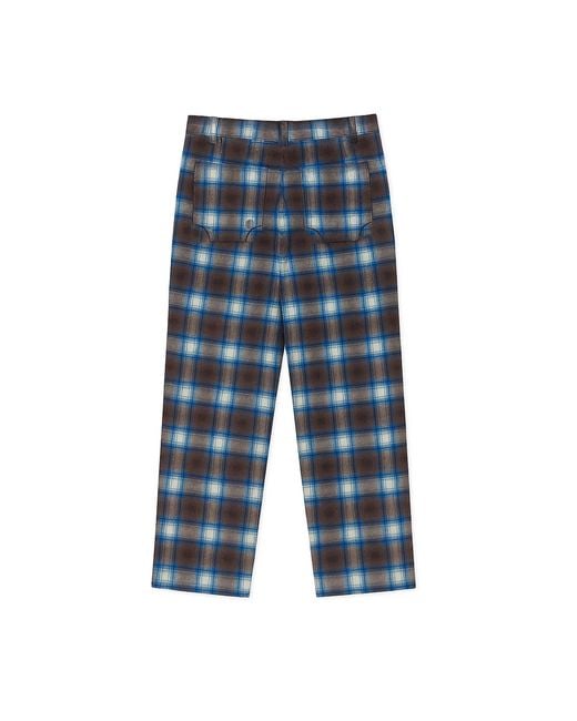 Éclectique Gray Plaid Pleated Trousers for men