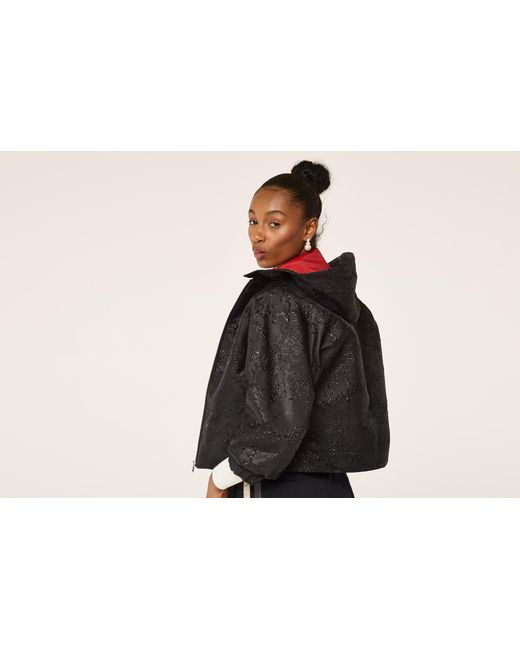 Lioness by Tf Black The Embossed Flowery Hoodie Jacket