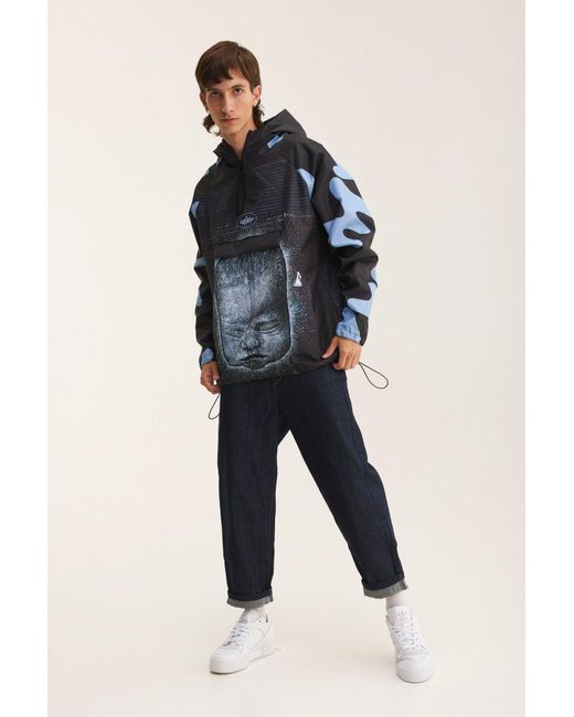 mysimplicated Black Water Repellent Windbreaker Inner Child Design for men