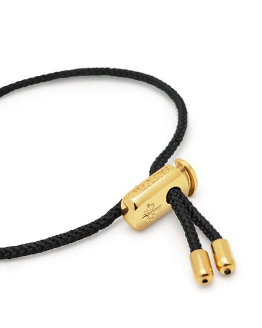 Nialaya Brown String Bracelet With Adjustable Lock for men