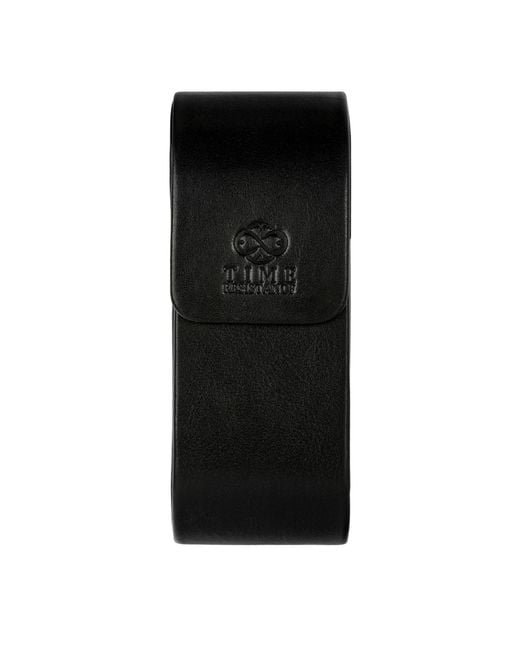 Time Resistance Black Hard Shell Leather Eyeglasses Cover – The Sign Of Four for men