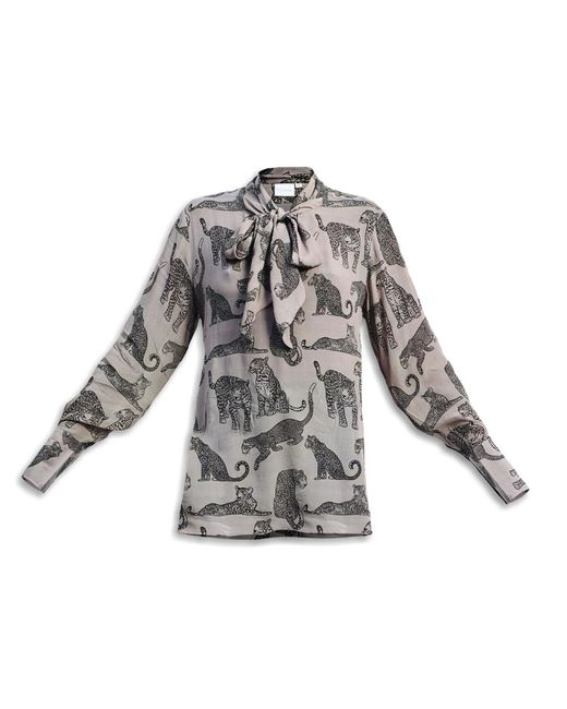 REISTOR Gray Relaxed-Fit Top With Front-Tie