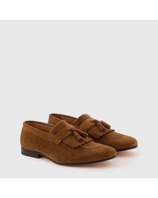 Mariano Shoes Brown Dornes Loafer Camel for men