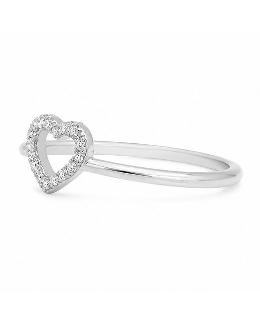 Artisan Metallic 18K Diamond Open Heart Ring