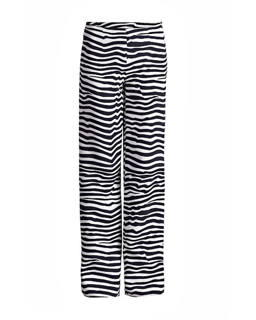 Conquista White Striped Wide Leg Trousers