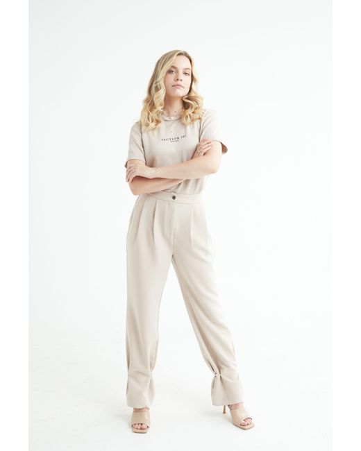 SECTION 101 White Neutrals Nolan Pant- Tan