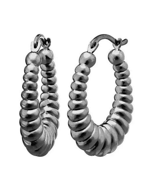 Gold & Honey Black Scalloped Hoops