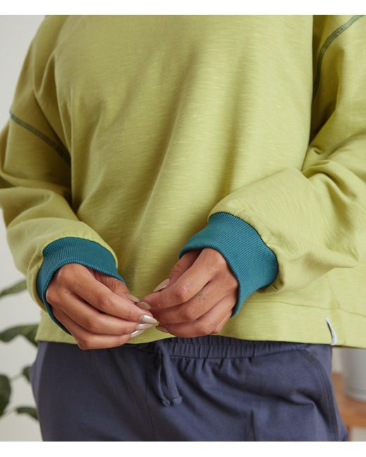 Known Supply Green Boxy Cotton Crewneck