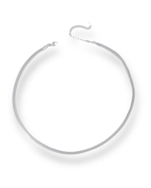 Divine Aria Metallic Snake Chain Necklace Adjustable Length