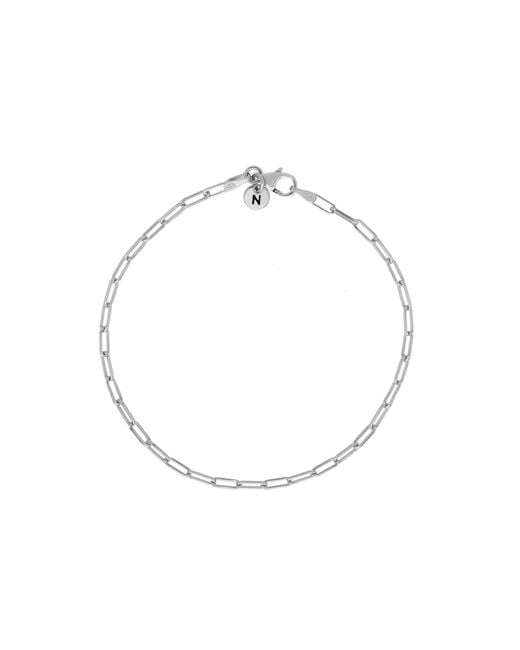Nellou Jewellery Metallic Baby Paperclip Bracelet Sterling