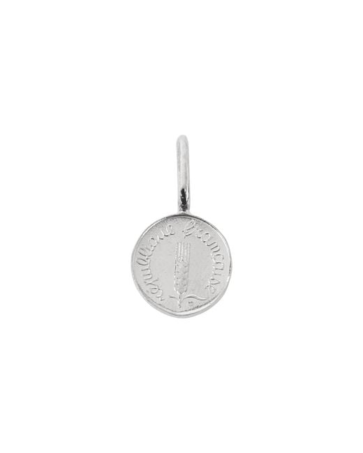 Katie Mullally Metallic French Centime Coin Charm & Chain for men