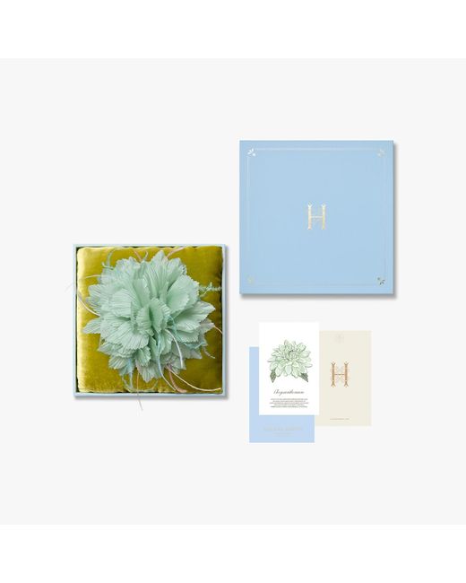 Helena Simon Green The Mint Chrysanthemum Duster Floral Brooch