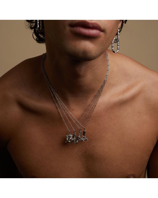 Kasun Metallic Solid K Initial Necklace With Mother Of Pearl