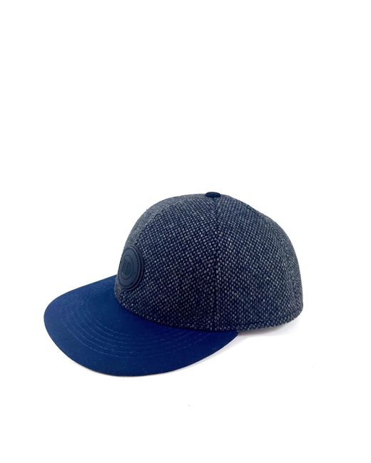Dasmarca Hats Blue Johnny Nailhead Tweed Wool Baseball Cap for men