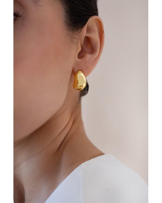 Zynnia Collective Metallic Mini Bean Studs