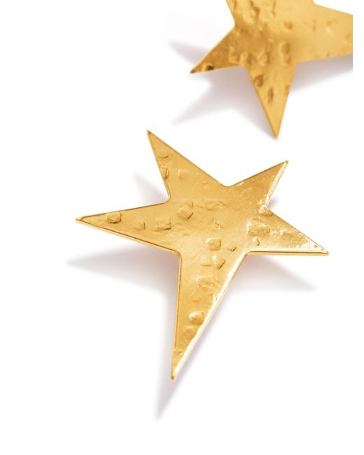 Jaredjamin Metallic Shooting Star Clip On Earrings