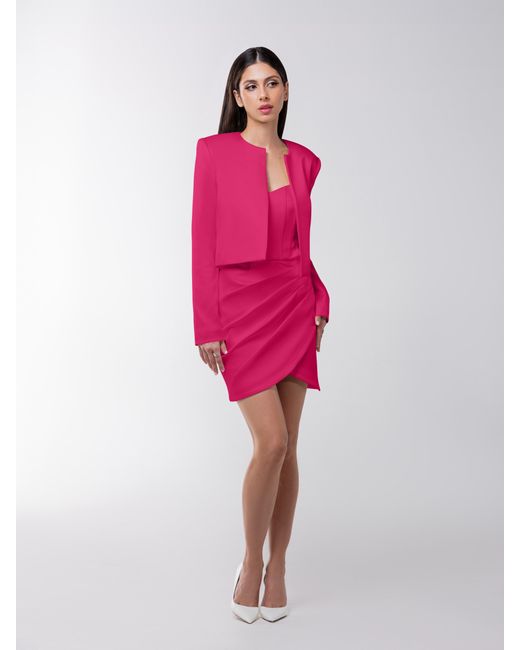 Tia Dorraine Pink Perfectly Romantic Cropped Blazer – Hot