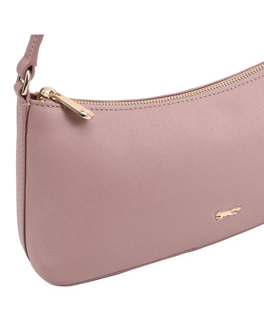 Paul Costelloe Pink Zoey Leather Shoulder Bag