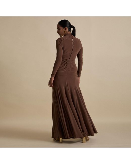 Celestine & Mae Brown Zinnia Maxi Dress