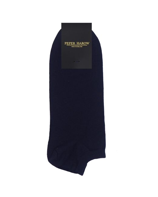 Peper Harow - Made in England Blue Pin Stripe & Classic Royal Trainer Socks Bundle for men