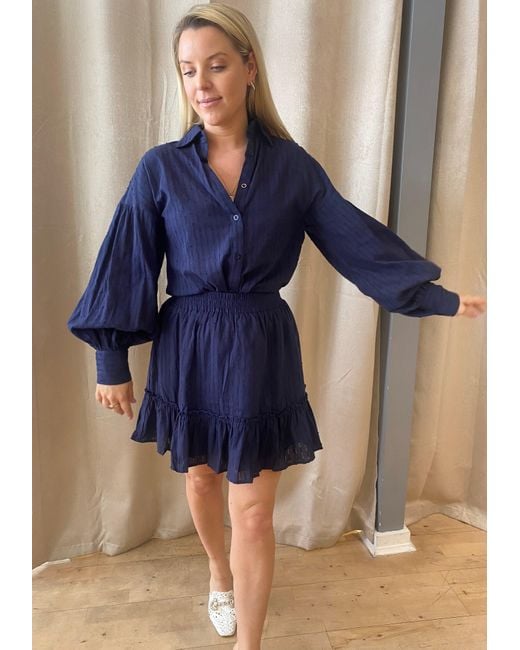 Lula-Ru Blue Ida Cotton Shirt