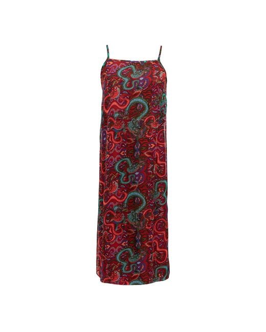 Janara Jones Red Fantasy Print Chiffon Cami Top