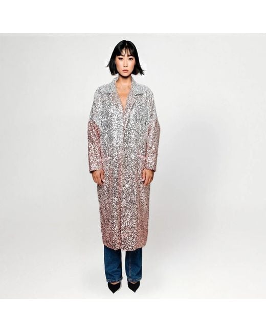 Maxjenny Brown Sequin Coat