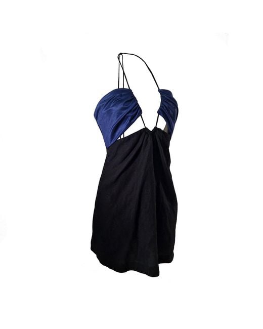Laura Daili Blue Linen Dress