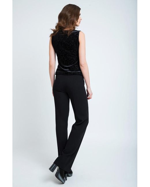 Conquista Black Classic Straight Trousers