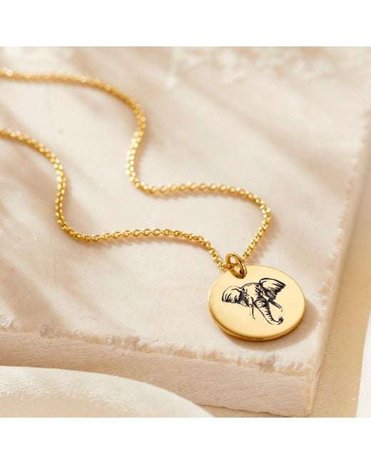 Posh Totty Designs Metallic Plated Elephant Spirit Animal Necklace