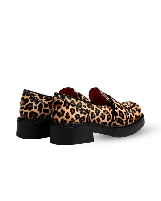Rosamund Muir London Brown Neutrals Stratford Leopard Print Loafers