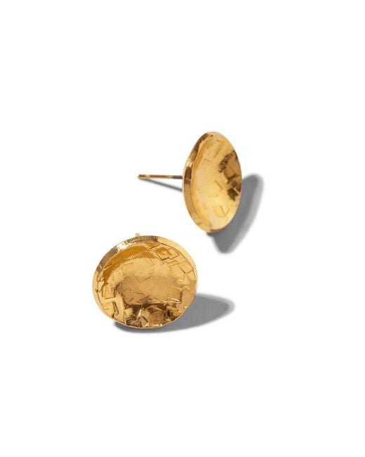 Jaredjamin Metallic Buttercup Textured Stud Post Earrings