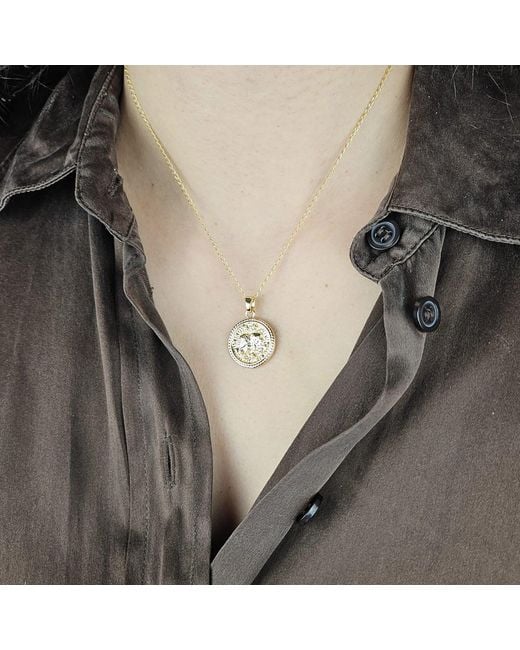 Harfi Metallic Gemini Plated Zodiac Astrology Pendant Charm Necklace