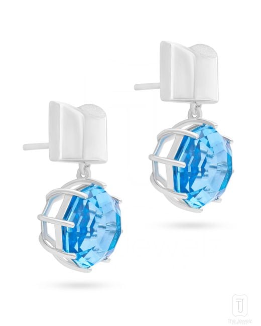 The Jewelz Blue Sky Drift Topaz Earrings