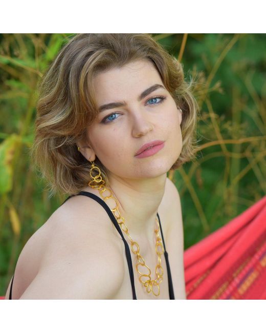 GEM BAZAAR Metallic Goldilocks Earrings